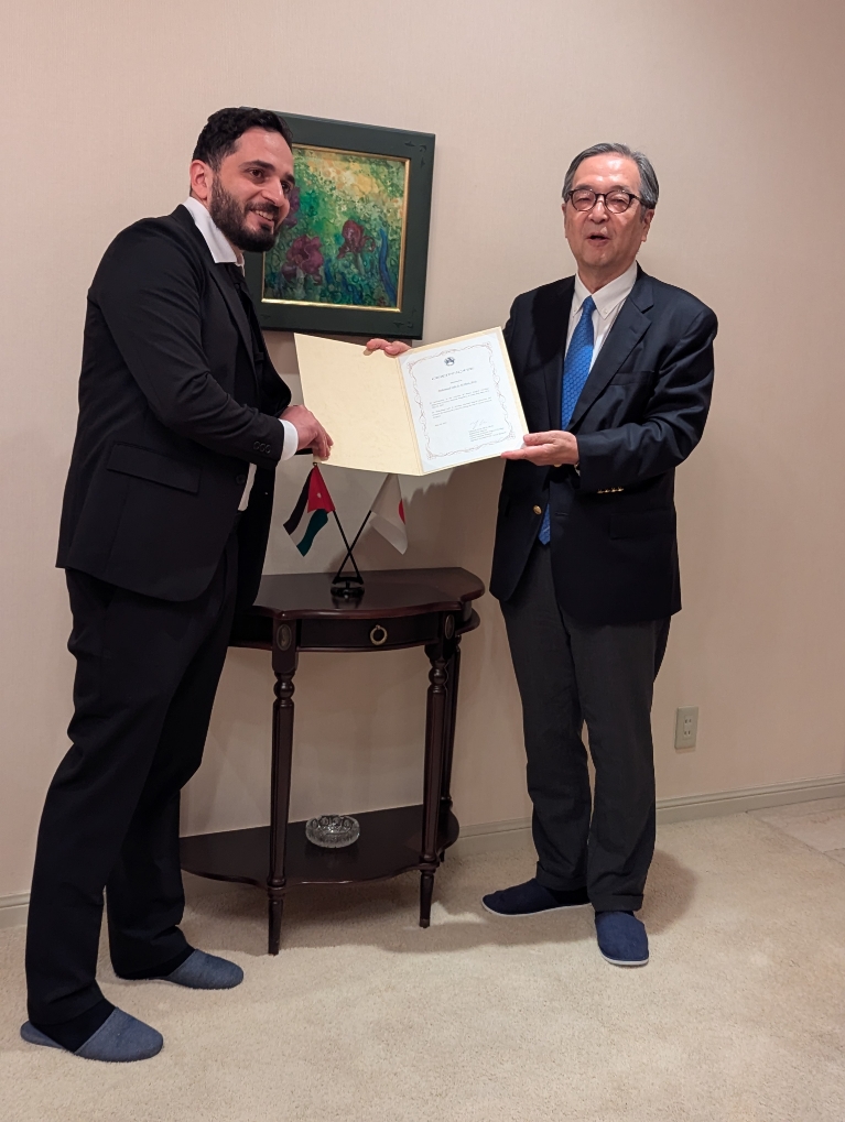 Certificate Award Ceremony for the Medical Programme for Invited Medical Specialists at the Residence of the Ambassador of the Hashemite Kingdom of Jordan