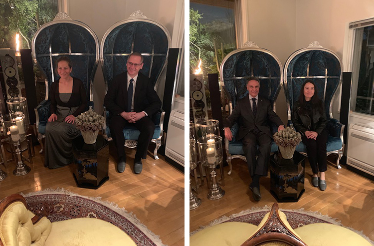キラク先生写（写真左）　クロアチア共和国大使 フラスティッチ閣下（写真右）、アルゼンチン共和国大使　ベロー閣下（写真左）　モンヘロス先生（写真右）